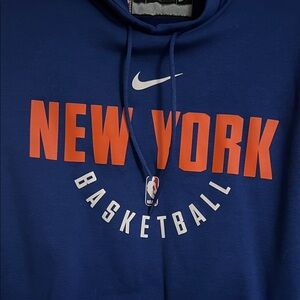 Nike Blue New York Knicks Basketball Shooters Hoodie